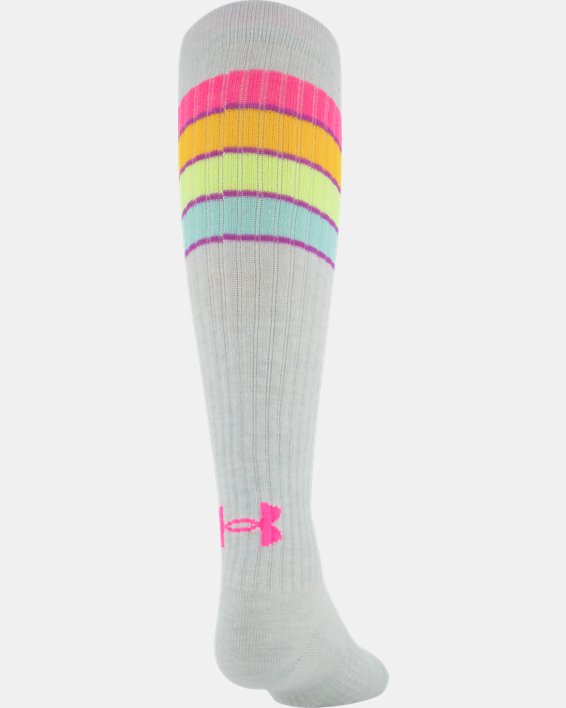 Girls' UA Over-The-Calf – 2-Pack Socks, Pink, pdpMainDesktop image number 6